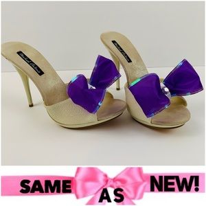 🎀 Slip on Heels with Bows 🎀